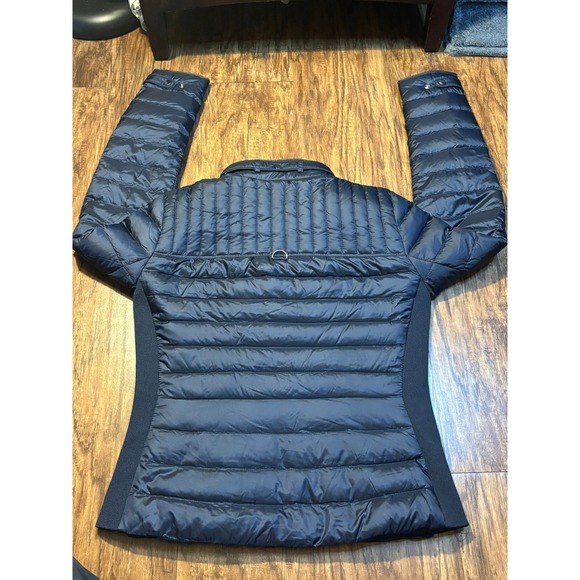 Zara Lightweight Packable Puffer Down Jacket Quilted Navy Blue Size S Duck - Picture 10 of 10
